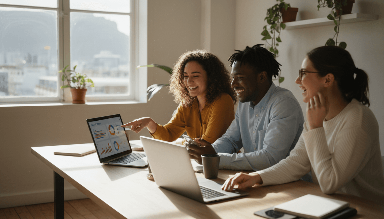 SocialHaus team collaborating in Cape Town office